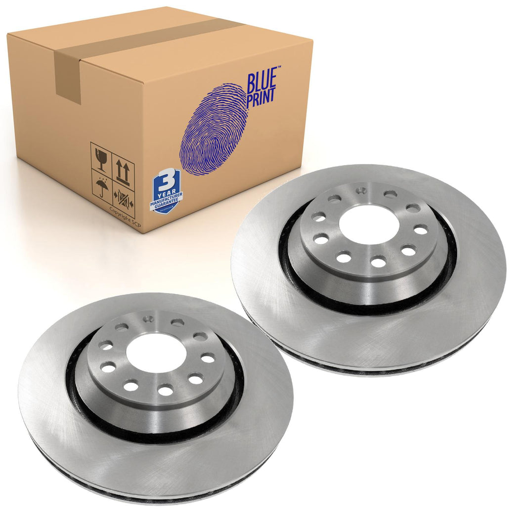 Pair of Rear Brake Disc Fits Skoda Superb Seat Leon 5F 4Dri Blue Print ADV184310