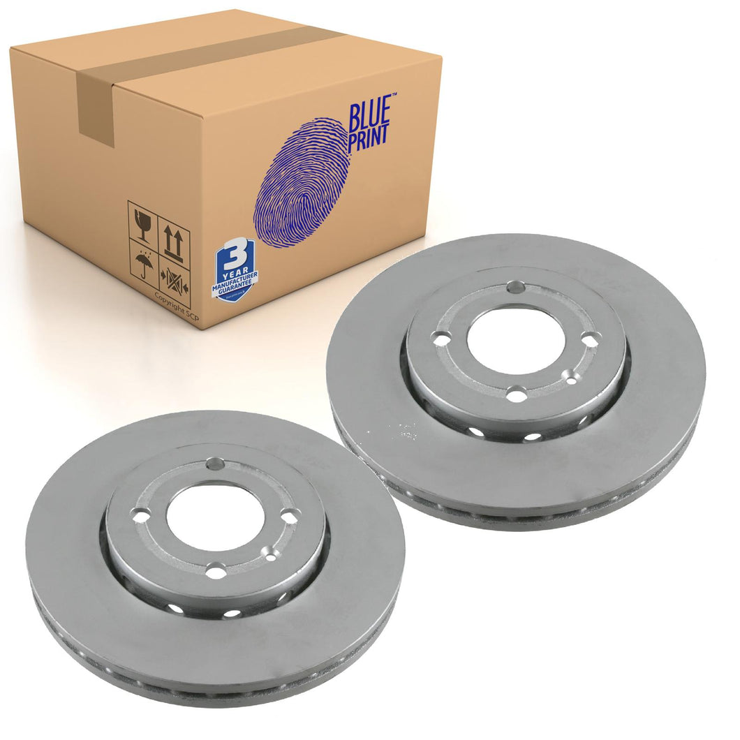 Pair of Front Brake Disc Fits Volkswagen Lupo Polo Blue Print ADV1843111
