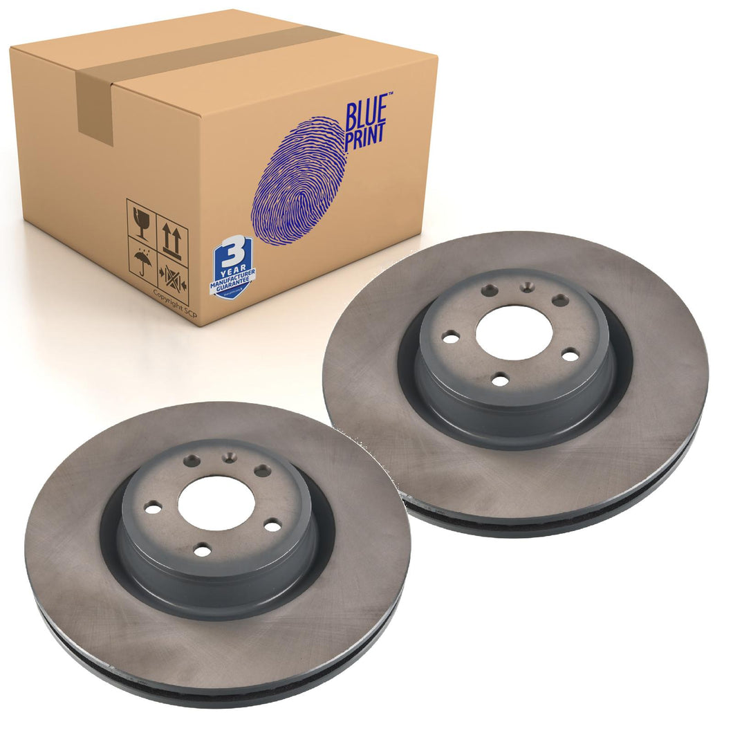 Pair of Front Brake Disc Fits Audi A6 OE 4G0615301AB Blue Print ADV1843116