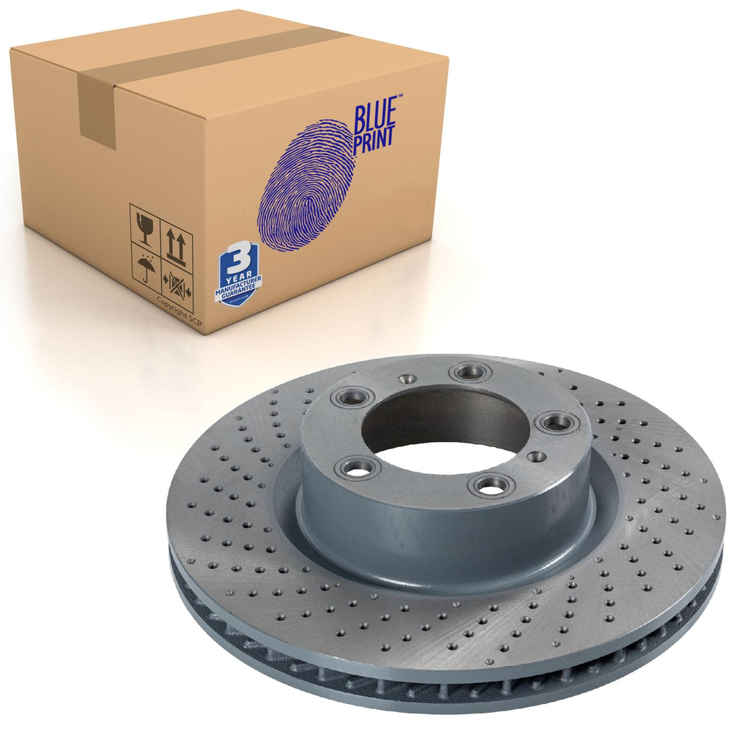 Front Left Brake Disc Fits Porsche Cayman 2013 2015 Boxste Blue Print ADV1843124