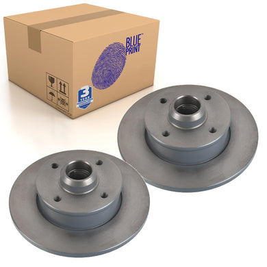 Pair of Rear Brake Disc No Wheel Bearing Fits VW Scirocco Blue Print ADV1843131
