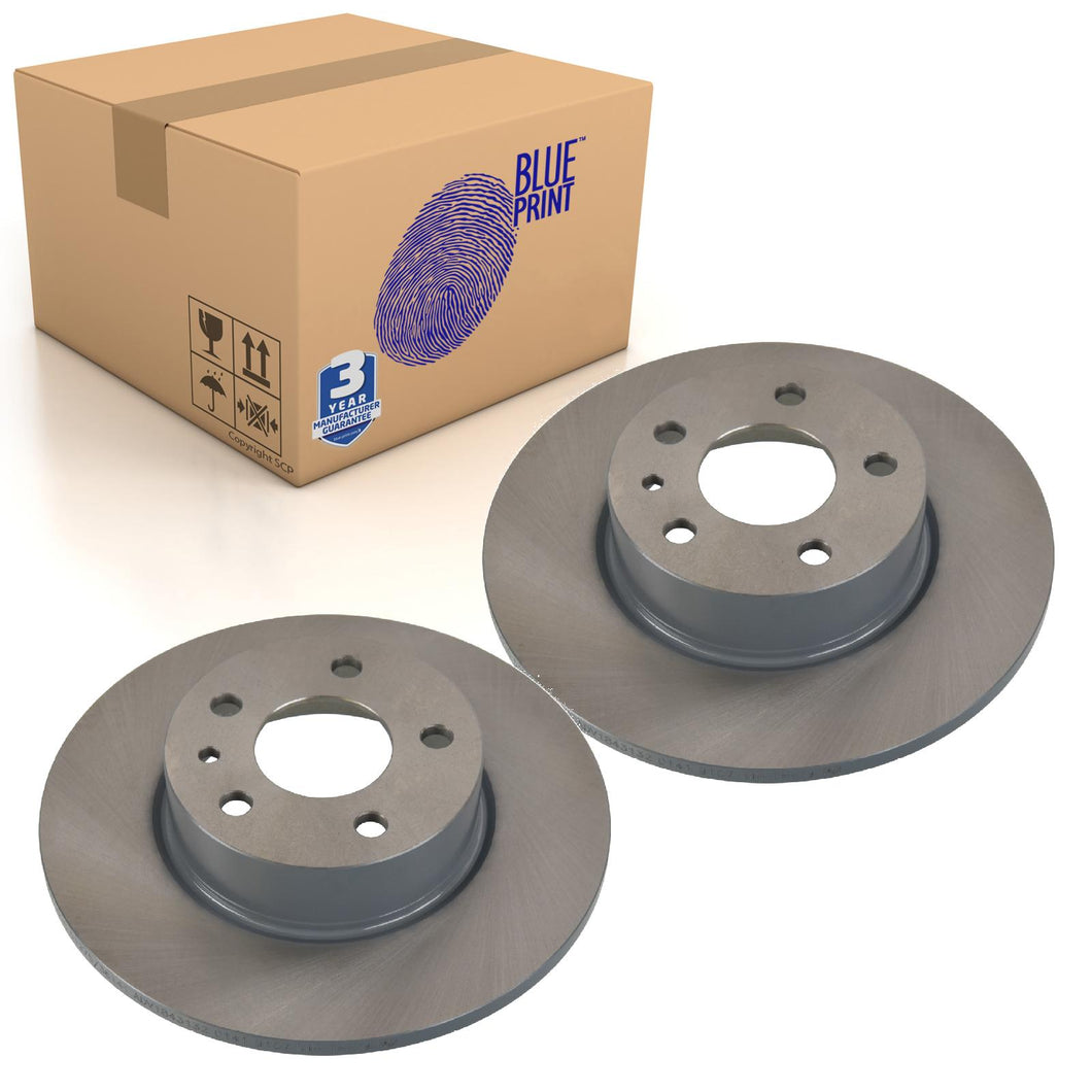 Pair of Rear Brake Disc Fits Alfa Romeo 156 1997 2006 147 Blue Print ADV1843132