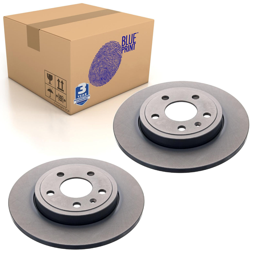 Pair of Rear Brake Disc Fits Seat Exeo Audi A4 quattro 8E Blue Print ADV184314