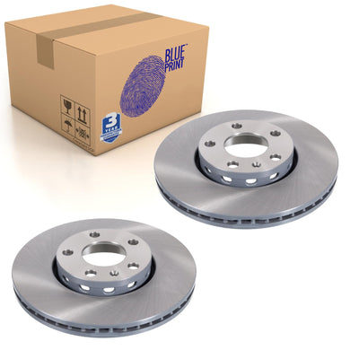 Pair of Front Brake Disc Fits Seat Exeo Volkswagen Passat 4 Blue Print ADV184319