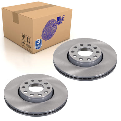 Pair of Front Brake Disc Fits Volkswagen Passat 4motion syn Blue Print ADV184333