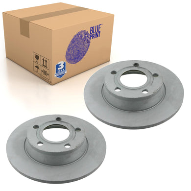 Pair of Rear Brake Disc Fits Volkswagen Audi OE 4B0615601B Blue Print ADV184338