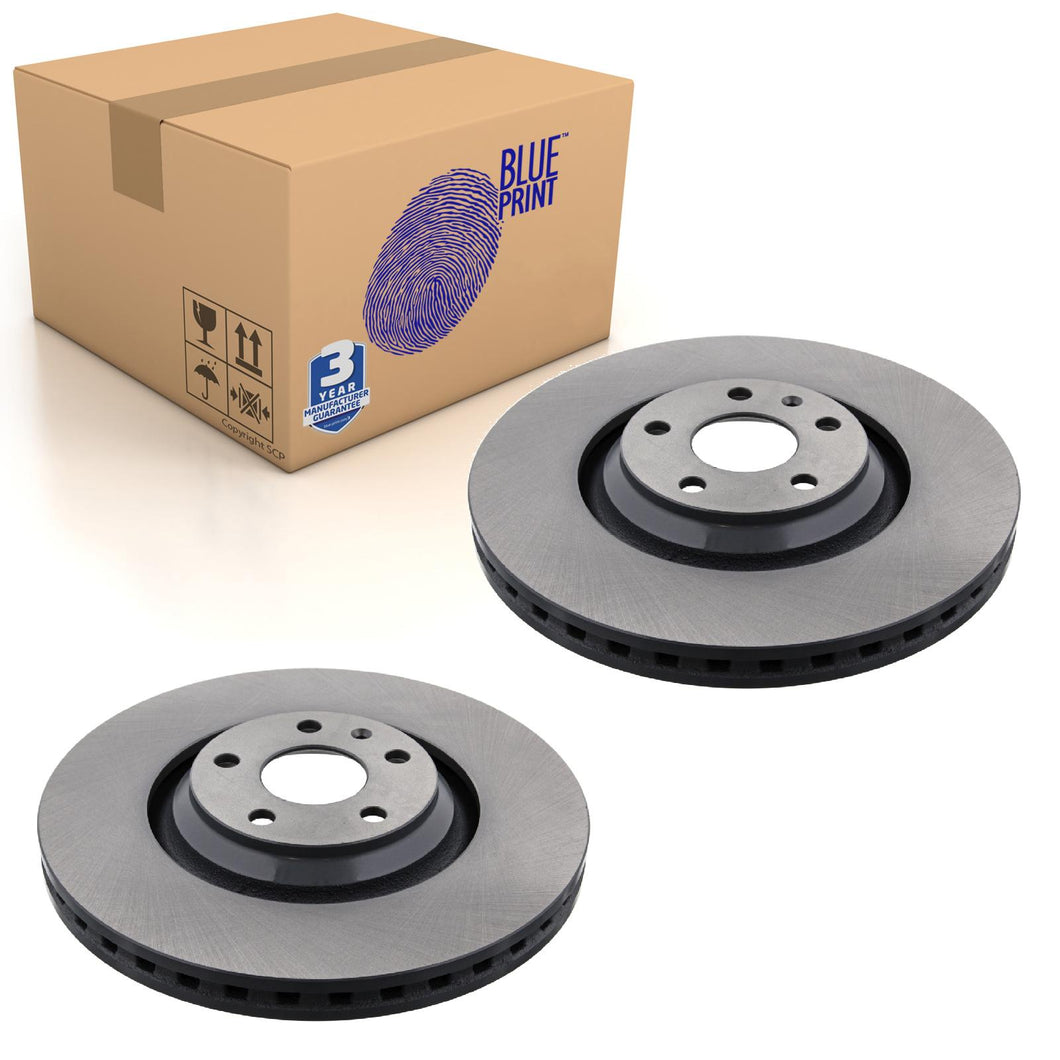 Pair of Front Brake Disc Fits Audi TT Coupe quattro Roadste Blue Print ADV184340