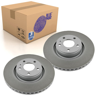 Pair of Front Brake Disc Fits Volkswagen Audi Blue Print ADV184343