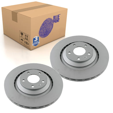 Pair of Rear Brake Disc Fits Volkswagen Audi OE 4F0615601F Blue Print ADV184346