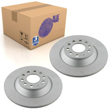 Pair of Rear Brake Disc Fits Audi A6 quattro RS6 S6 4F Blue Print ADV184347