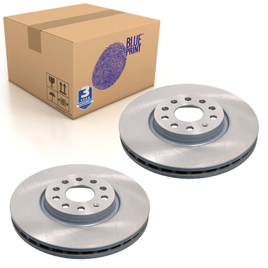 Pair of Front Brake Disc Fits Volkswagen Audi Blue Print ADV184348