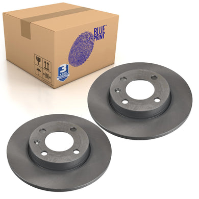 Pair of Front Brake Disc Fits Volkswagen Audi OE 6N0615301 Blue Print ADV184349