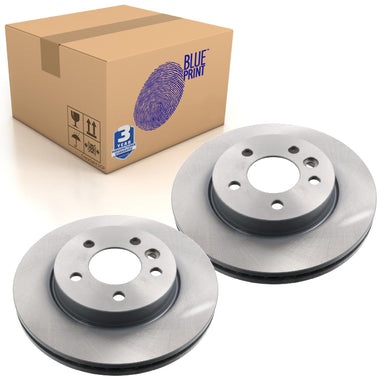 Pair of Front Brake Disc Fits Volkswagen Audi Blue Print ADV184354