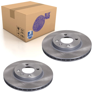 Pair of Front Brake Disc Fits Volkswagen Caddy Corrado Golf Blue Print ADV184356