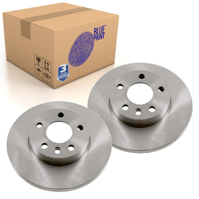Pair of Front Brake Disc Fits Volkswagen Audi Blue Print ADV184362
