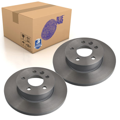 Pair of Front Brake Disc Fits Volkswagen Audi Blue Print ADV184363