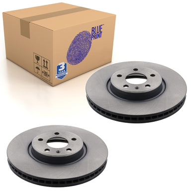 Pair of Front Brake Disc Fits Volkswagen Audi Blue Print ADV184368