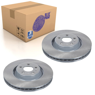 Pair of Front Brake Disc Fits Volkswagen Audi Blue Print ADV184370