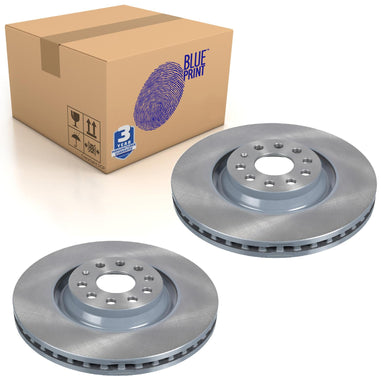 Pair of Front Brake Disc Fits Volkswagen Audi Blue Print ADV184372