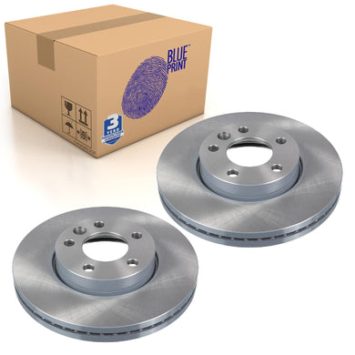 Pair of Front Brake Disc Fits Volkswagen Audi Blue Print ADV184373