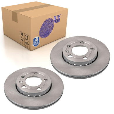 Pair of Front Brake Disc Fits Volkswagen Audi OE 6Q0615301 Blue Print ADV184376