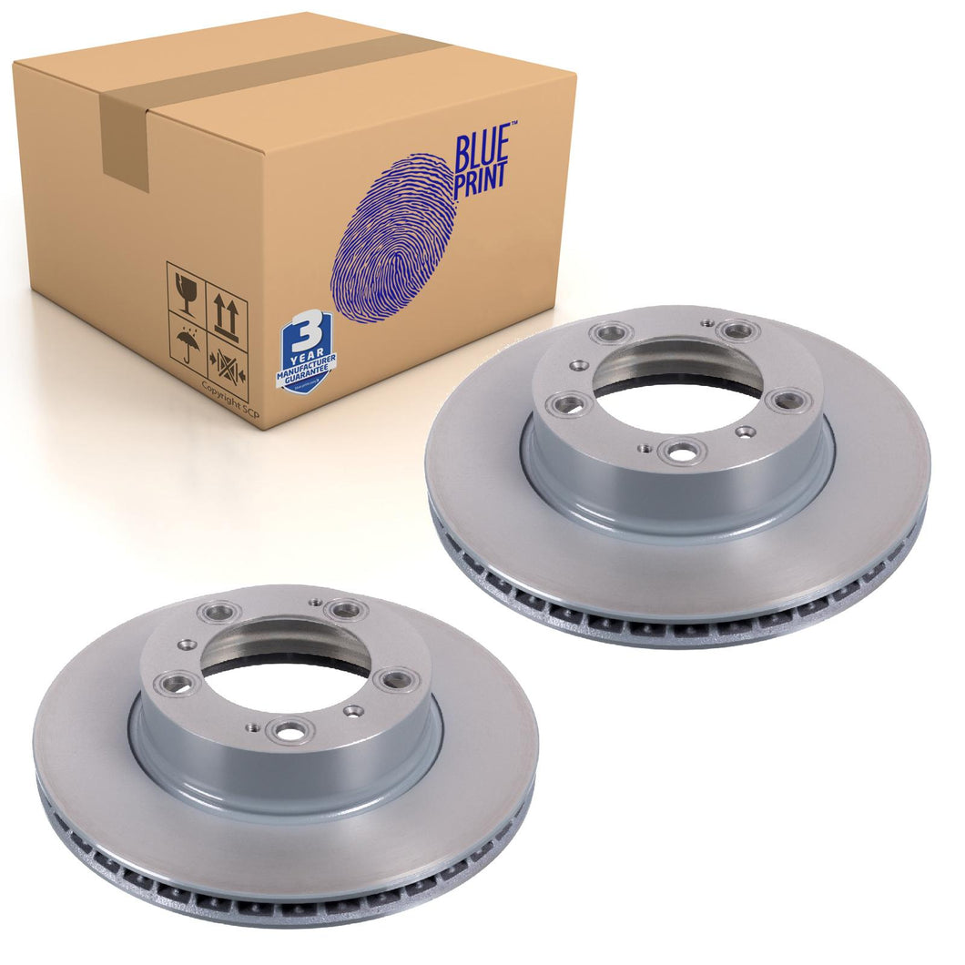 Pair of Front Brake Disc Fits Porsche OE 98635140105 Blue Print ADV184378