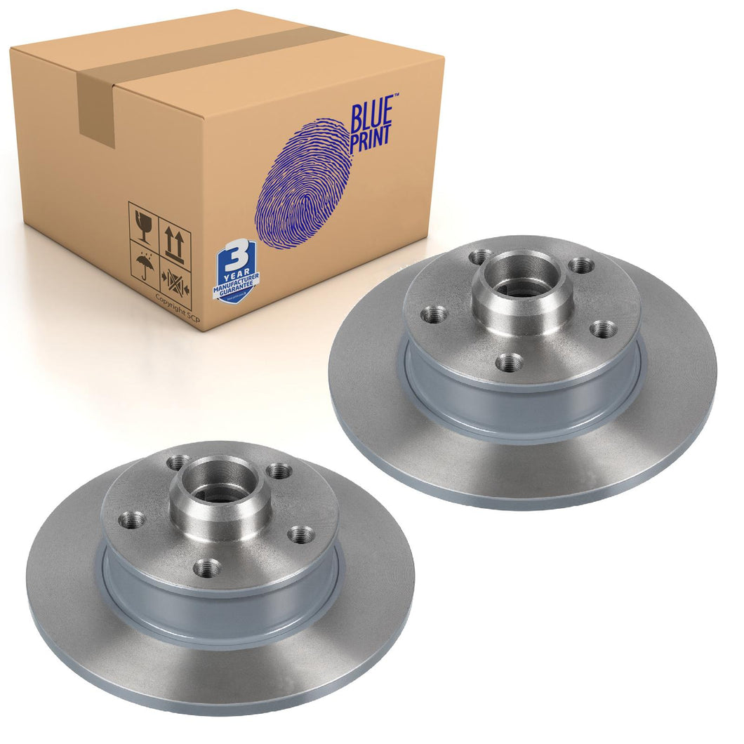 Pair of Rear Brake Disc Fits Volkswagen Audi OE 357615601B Blue Print ADV184380