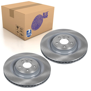 Pair of Rear Brake Disc Fits Audi A6 A7 A8 OE 4H0615601L Blue Print ADV184393