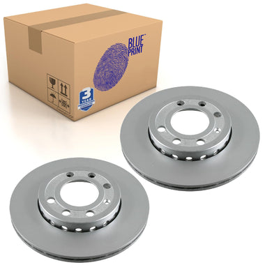 Pair of Front Brake Disc Fits Volkswagen Audi OE 6E0615301 Blue Print ADV184398
