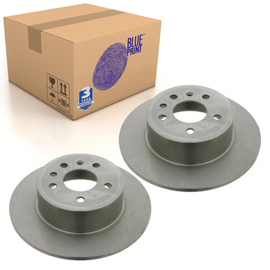 Pair of Rear Brake Disc Fits Opel OE 569118 Blue Print ADW194323