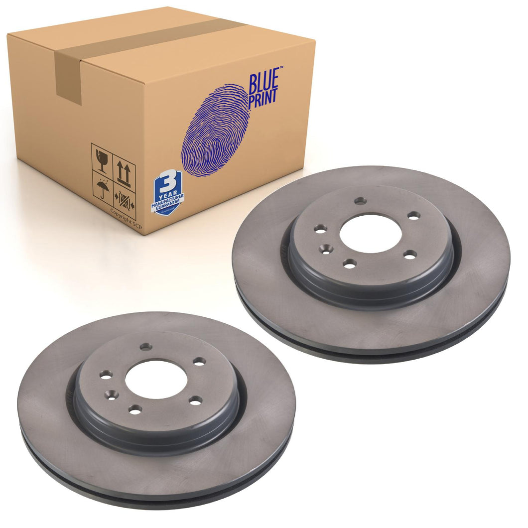Pair of Rear Brake Disc Fits Vauxhall OE 13595816 Blue Print ADW194332