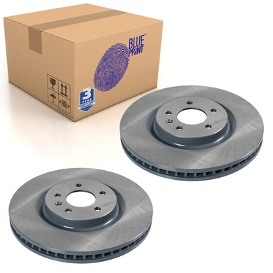 Pair of Front Brake Disc Fits Vauxhall OE 13521006 Blue Print ADW194335