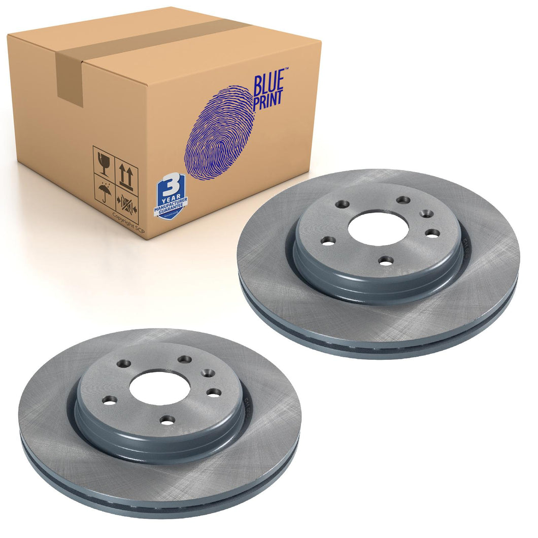 Pair of Rear Brake Disc Fits Vauxhall OE 13595818 Blue Print ADW194336