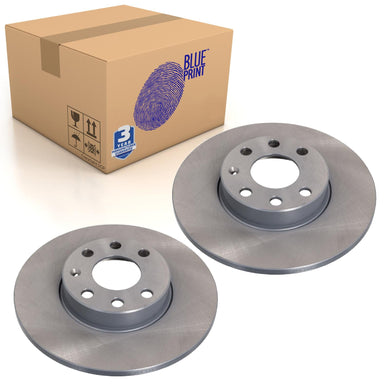 Pair of Front Brake Disc Fits Vauxhall OE 09117676 Blue Print ADW194339