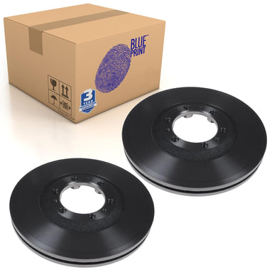 Pair of Front Brake Disc Fits Vauxhall Frontera Monterey A B Blue Print ADZ94311