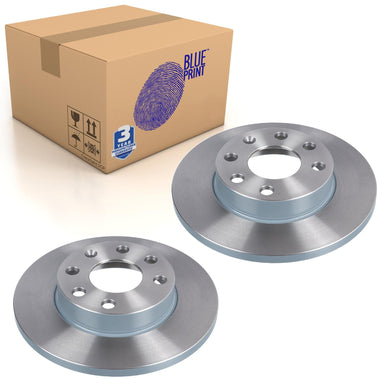 Pair of Front Brake Disc Fits Chevrolet GM Combo B Corsa A V Blue Print ADZ94329