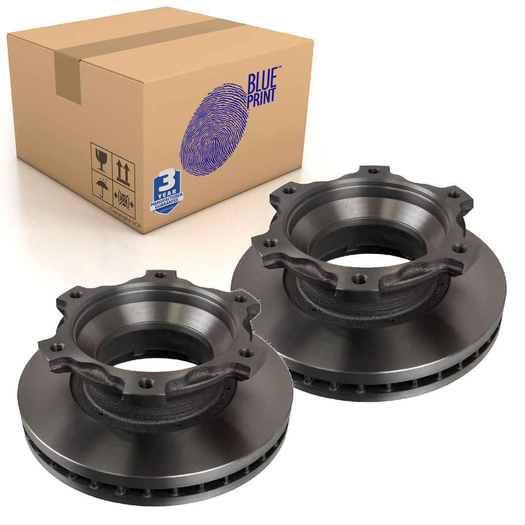 Pair of Rear Brake Disc Fits Isuzu N-Series OE 8980288370 Blue Print ADZ94338