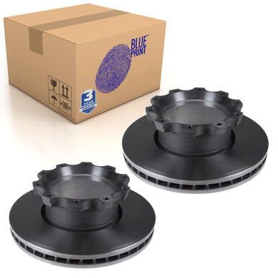 Pair of Front Brake Disc Fits Isuzu OE 1423160510 Blue Print ADZ94340