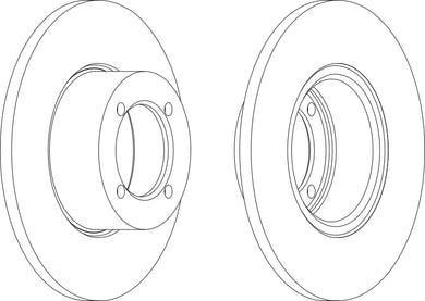 Front Pair Of Brake Discs Fits Bedford Oltcit Opel Ranger Vauxhall Ferodo DDF001
