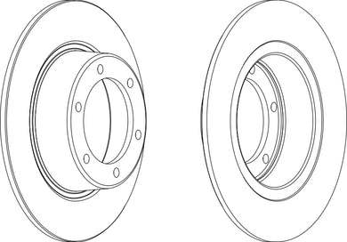 Front Pair Of Brake Discs Fits Citroen OE 95599322 Ferodo DDF011