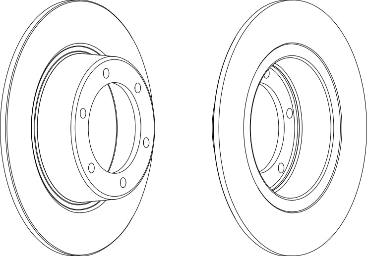 Front Pair Of Brake Discs Fits Citroen OE 95599322 Ferodo DDF011