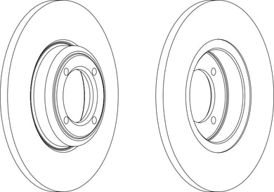 Front Pair Of Brake Discs Fits Peugeot Talbot OE 424642 Ferodo DDF012