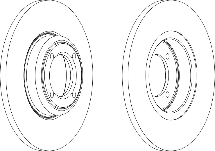 Front Pair Of Brake Discs Fits Peugeot Talbot OE 424642 Ferodo DDF012