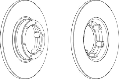 Front Pair Of Brake Discs Fits Aro Dacia Renault OE 700502515 Ferodo DDF016