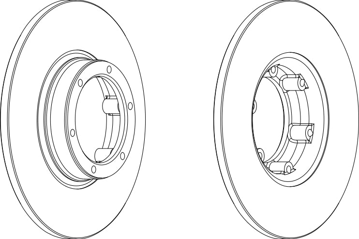 Front Pair Of Brake Discs Fits Aro Dacia Renault OE 700502515 Ferodo DDF016