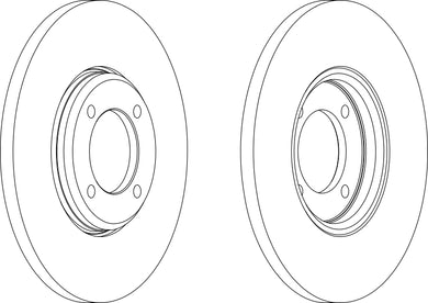 Front Pair Of Brake Discs Fits Ford Hyundai OE 1437814 Ferodo DDF023