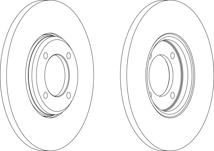 Front Pair Of Brake Discs Fits Ford Hyundai OE 1437814 Ferodo DDF023