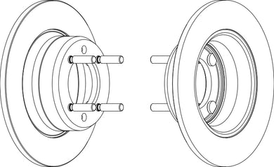 Front Pair Of Brake Discs Fits Alfa Romeo OE 60721735 Ferodo DDF036