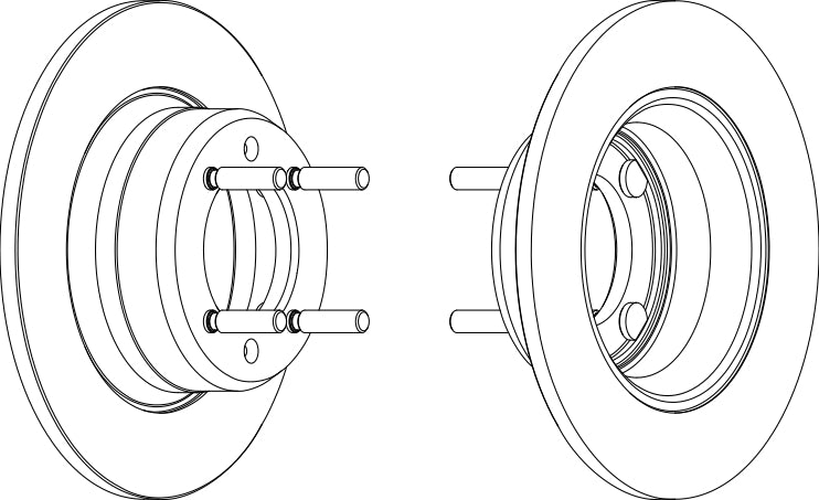 Front Pair Of Brake Discs Fits Alfa Romeo OE 60721735 Ferodo DDF036