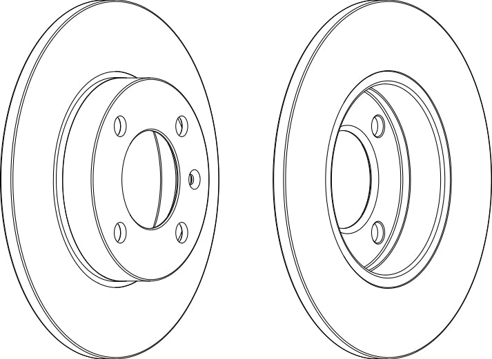 Pair Of Coated Brake Discs Ferodo DDF042C